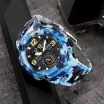 Skmei 2341 Sport Wach For Men - Black Camo Blue - Image 2