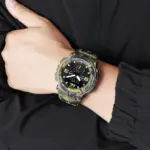 Skmei 2341 Sport Wach For Men - Black Green Yello - Image 4