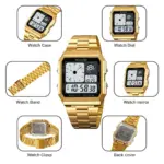 Skmei 2353 Watch For Men - Full Golden - Image 3