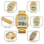 Skmei 2299 Watch For Men - Full Golden - Image 7