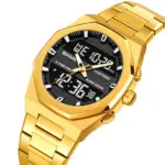 Skmei 2624 Watch  for men- Golden Black - Image 2