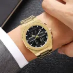 Skmei 2624 Watch  for men- Golden Black - Image 3