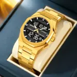 Skmei 2624 Watch  for men- Golden Black - Image 4
