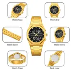 Skmei 2624 Watch  for men- Golden Black - Image 6