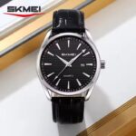 Skmei 2490 Leather Watch For Men - Full Black