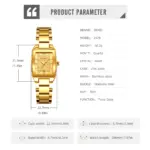 Skmei 2578 Watch For Women - Full Golden - Image 3