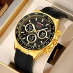 Skmei 2588 Watch For Men - Golden Black - Image 2