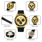 Skmei 2588 Watch For Men - Golden - Image 2