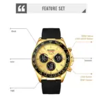 Skmei 2588 Watch For Men - Golden - Image 6