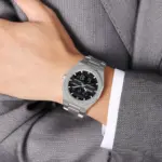 Skmei 2624 Watch for men- Silver Black - Image 2