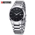 CURREN 9140 Watch For Men - Silver Black - Image 2