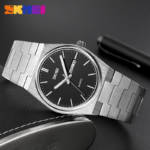 Skmei 9288 Watch For Men - Silver Black - Image 2