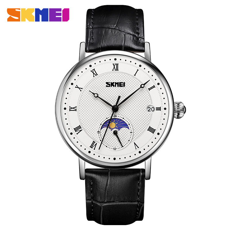 Skmei-9308-Watch-For-Men-Black-White.jpeg Skmei 9308 Watch For Men - Black White - Image 1