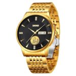 Skmei 9309 Watch For Men - Golden Black Dial