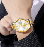 Skmei 9309 Watch For Men - Silver Gold White - Image 3