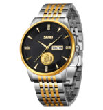 SKMEI 9309 Watch for Men - Silver Gold Black