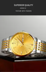 Skmei 9323 Chain Watch For Men - Silver Full Golden - Image 2