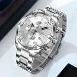 Skmei 9387 Watch For Men - Full Silver - Image 3