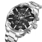 Skmei 9387 Watch For Men - Silver Black