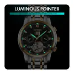 Skmei M029 Automatic Watch For Men - Silver Gold Black - Image 3