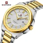 Naviforce 9212 Watch For Men-Silver Gold - Image 2