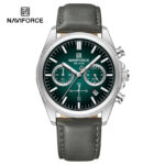 Naviforce 8082 Watch  For Men - Gray Green