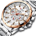 Curren 8363 Original Watch for Men –Silver and White - Image 2