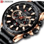Curren 8363 Original Watch for Men –Rose Gold Black - Image 2