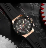 Curren 8462 Watch For Men-Black - Image 2