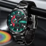 Curren 8402 Original Watch for Men – Balck and Green - Image 2