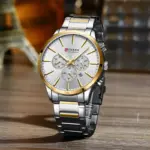 Curren 8435 Orginal Watch For Watch-Golden White