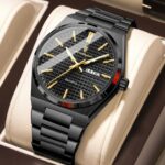 Poedagar 874 For Men Full Black (Chain&Dial)