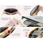 IMIKI Muse-1 Smart Watch for Women - Pink Gold - Image 3