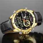 Naviforce 9208 Watch For Men-Golden Black