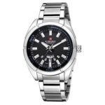 Naviforce 9038 Watch For Men - Silver Black