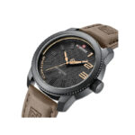 Naviforce 9202L Men's Leather Watch - Brown and Black - Image 2
