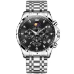 OLEVS 3653 Moon Phase Men’s Watch - Black