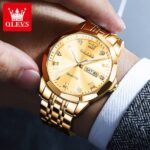 OLEVS 9931 Original For Men Watch-Full Golden - Image 2
