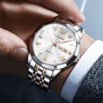 OLEVS 9931 Original For Men Watch-Golden White - Image 2