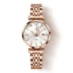 Olevs 5536 Watch For Woman–Rose Gold White - Image 2