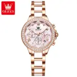 Olevs 9999 Women’s Watch - Rose Gold Pink - Image 3
