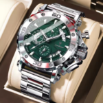 Poedagar 892 Watch  For Men-Silver Green