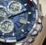 POEDAGAR E108 Multi-Function Dual Display Watch For Men-Blue - Image 2