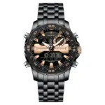 Poedagar E122 Men’s For Watch – Full Black and Rose