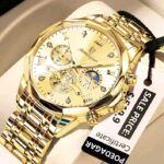 POEDAGAR 938 Watch For Men - Full Golden