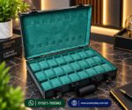 Aluminum 24 Slots Watch Organizer Box – Green