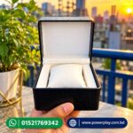 Black Leather Gift Box - White