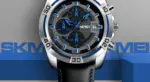 SKMEI 9156 Watch for Men- Silver Blue - Image 3