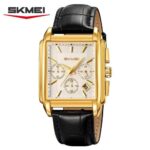 SKMEI 2339 Watch For Men- Gold White