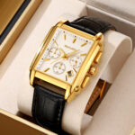 SKMEI 2339 Watch For Men- Gold White - Image 2